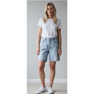 VTG Light Wash High Rise Denim Shorts Jorts Unisex 90s Y2K